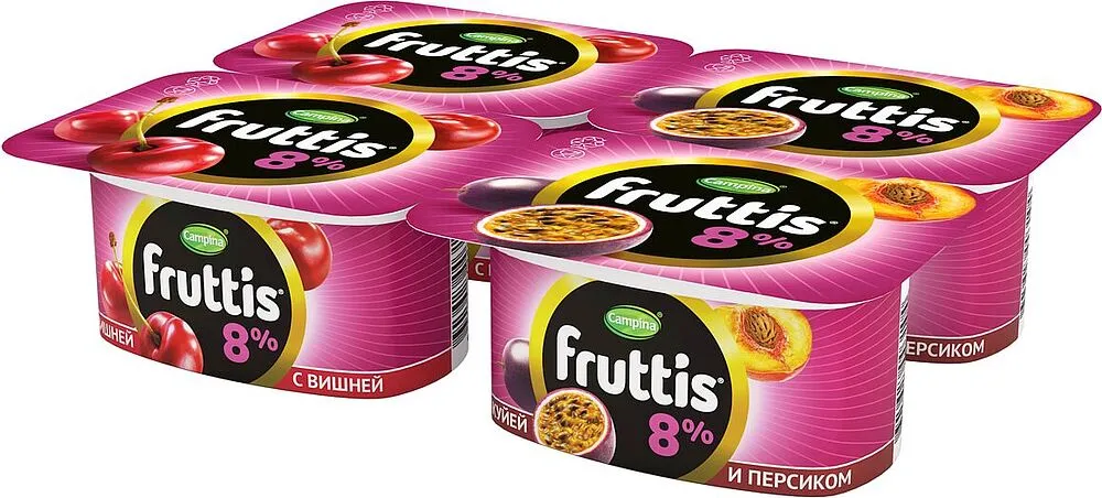 Յոգուրտային արտադրանք մրգային «Campina Fruttis» 115գ, յուղայնությունը` 8%