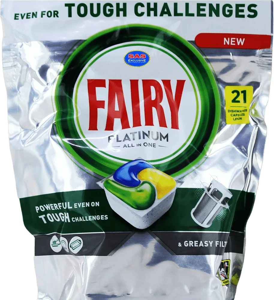 Սպասք լվացող մեքենայի պատիճներ «Fairy Platinum Greasy Filter» 21 հատ