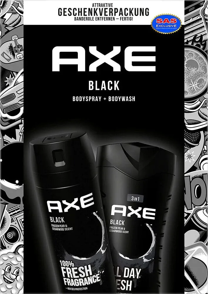 Մարմնի խնամքի հավաքածու «Axe Black» 2 հատ