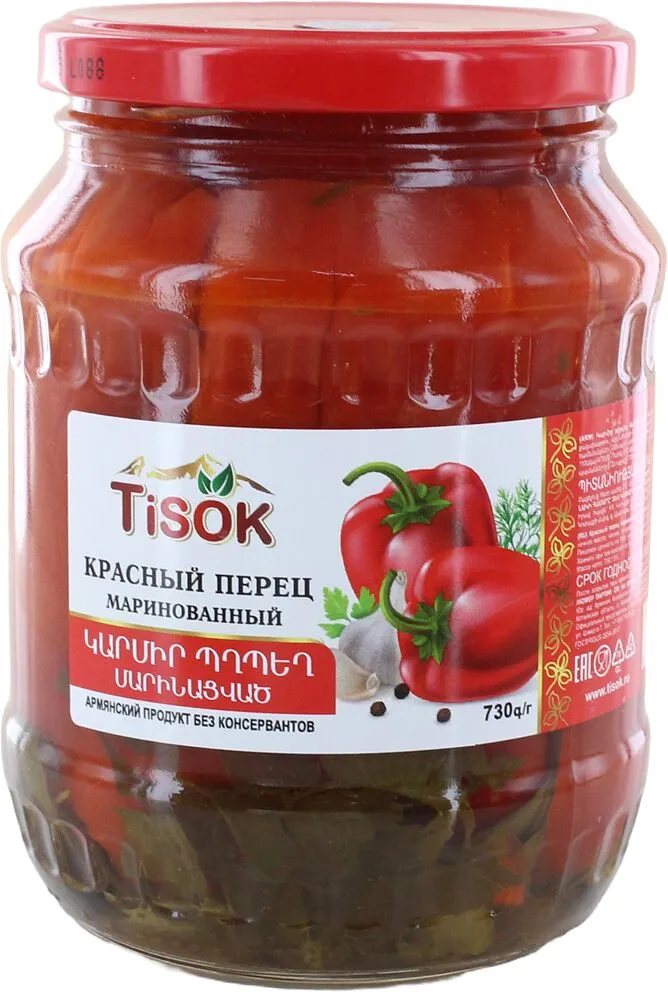 Պղպեղ կարմիր մարինացված «Tisok» 730գ