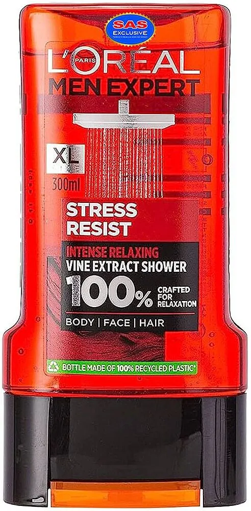 Լոգանքի գել «LOreal Men Expert Stress Resist» 300մլ