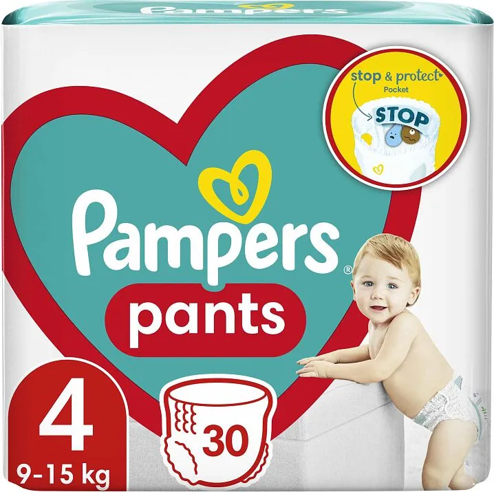 Վարտիք - տակդիրներ «Pampers N4» 9-15կգ, 30 հատ