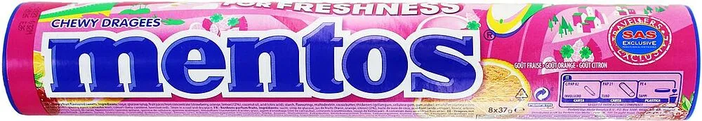 Դրաժե մրգային «Mentos» 8*37գ