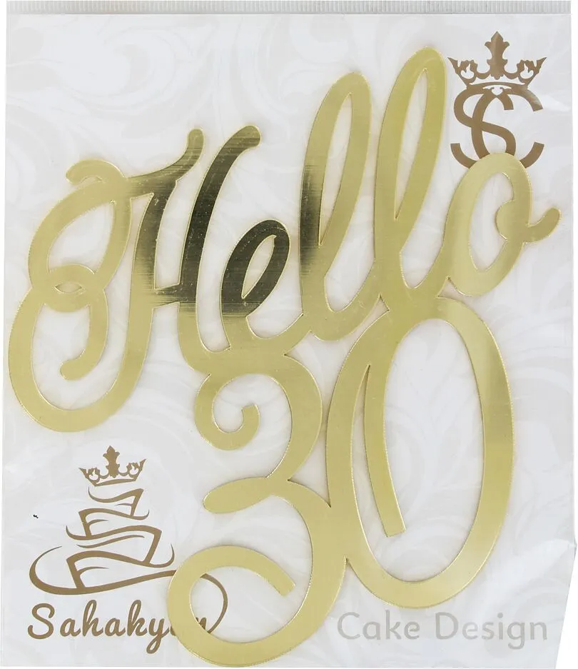 Տորթի դեկորացիա «Սահակյան Hello 30»