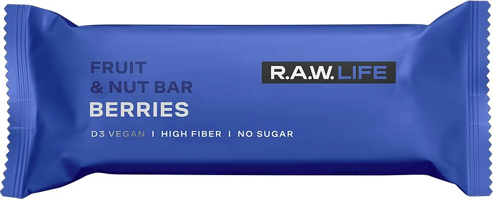 Ընկուզային-մրգային բատոն «R.A.W Life» 47գ 