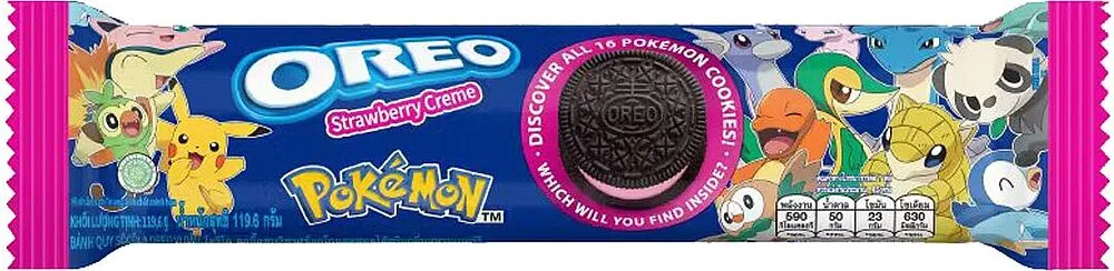 Թխվածքաբլիթ ելակի կրեմով «Oreo Strawberry Cream» 119,6գ