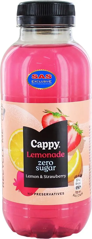 Ըմպելիք ելակի և կիտրոնի «Cappy Zero» 400մլ 