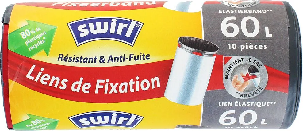 Աղբի տոպրակներ «Swirl Fixeerband» 60լ
