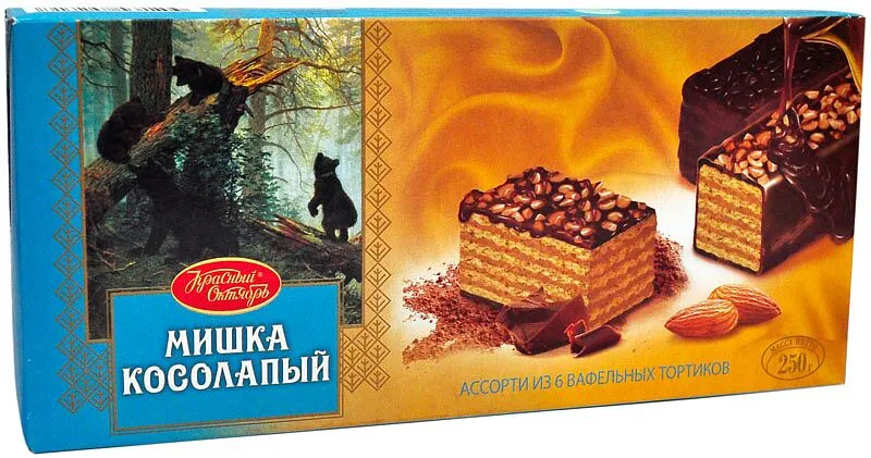 Վաֆլե տորթ շոկոլադե «Мишка Косолапый» 220գ