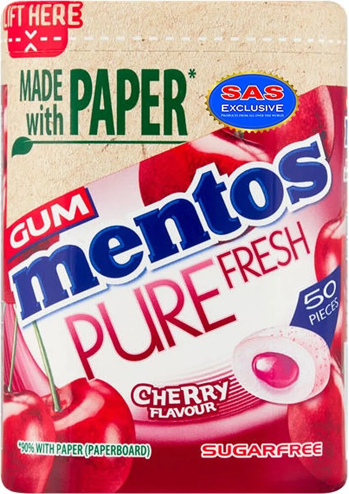 Մաստակ բալի «Mentos Pure Fresh» 97գ 
