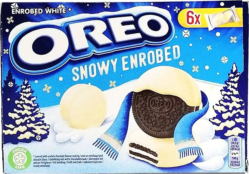Թխվածքաբլիթ պատված սպիտակ շոկոլադով «Oreo» 246գ