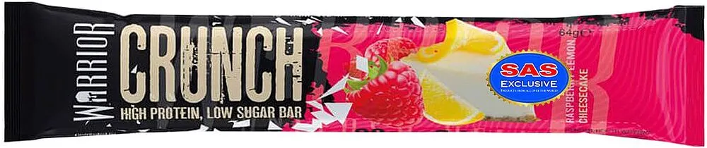 Սպիտակուցային բատոն «Warrior Crunch Raspberry Lemon Cheesecake» 64գ
