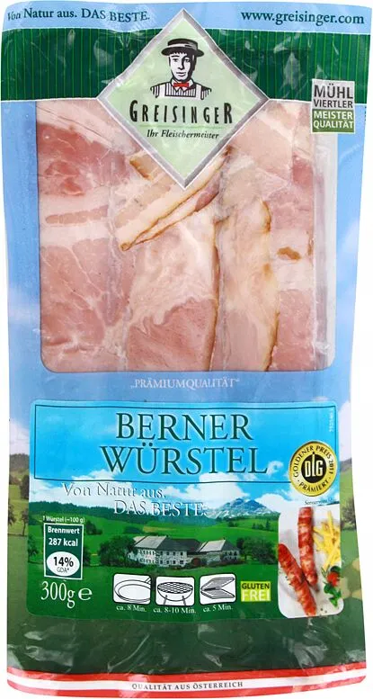 Նրբերշիկ բեկոնով «Greisinger Berner Wurstel» 300գ