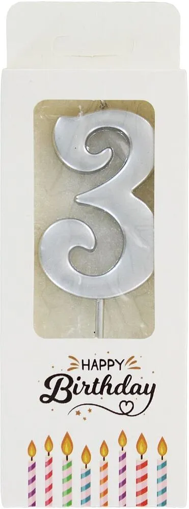 Մոմ ծննդյան «Happy Birthday» N3
