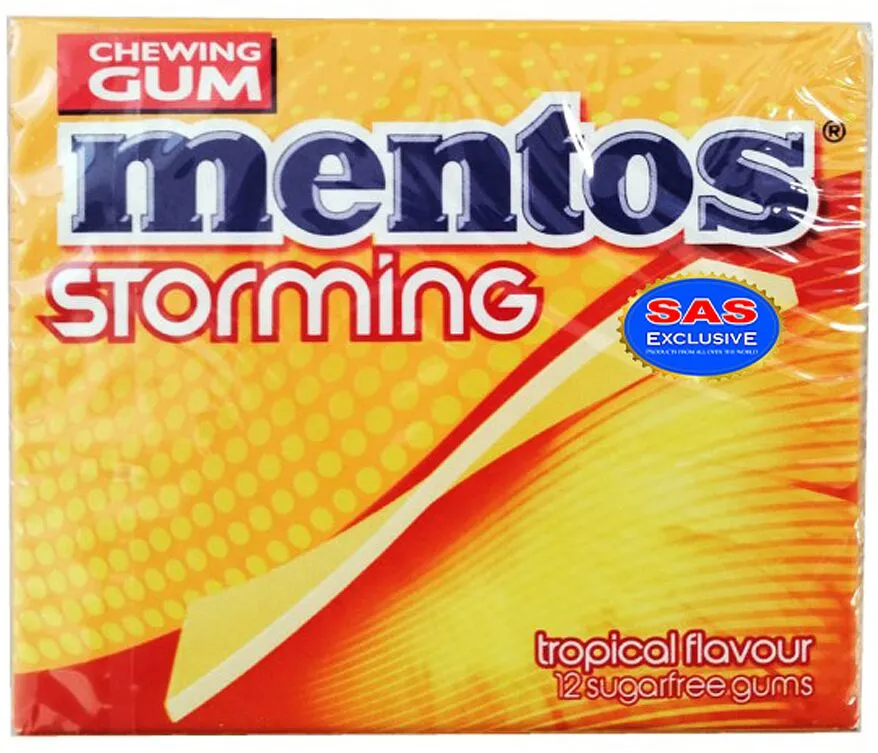 Մաստակ արևադարձային մրգերի «Mentos Storming» 33գ