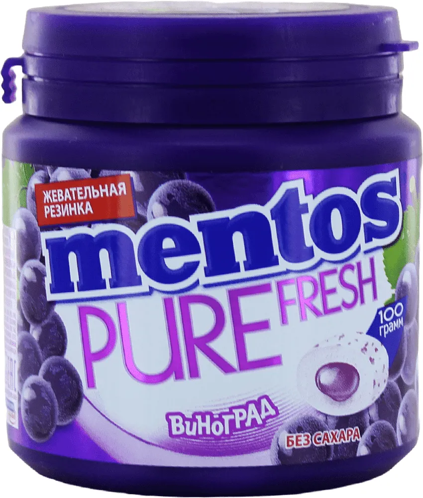 Մաստակ խաղողի «Mentos Pure Fresh» 100գ