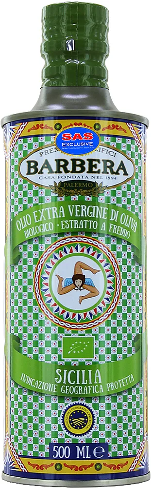 Ձեթ ձիթապտղի «Barbera Extra Virgin Sicilia» 500մլ