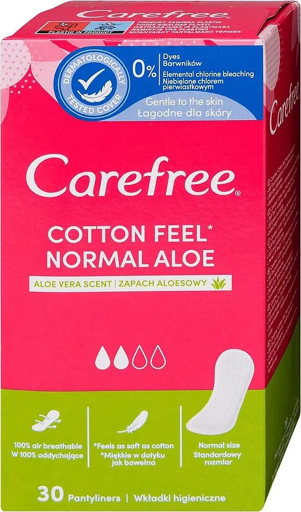 Ամենօրյա միջադիրներ «Carefree Aloe» 30 հատ