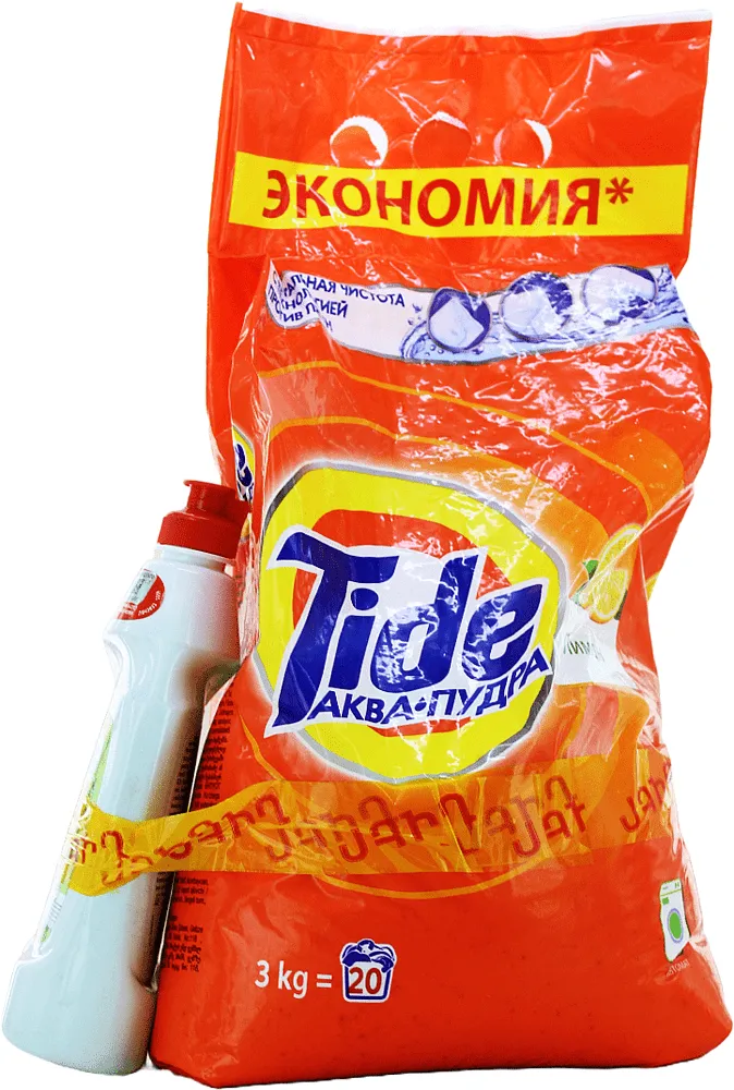 Լվացքի փոշի ունիվերսալ և սպասք լվանալու հեղուկ «Tide Lemon & Fairy» 2 հատ