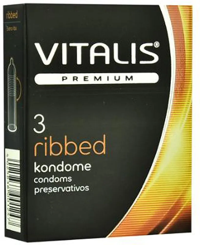 Պահպանակ «Vitalis Ribbed» 3հատ