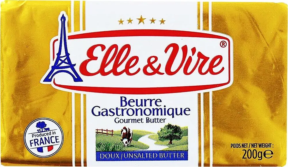 Կարագ սերուցքային «Elle & Vire» 200գ, յուղայնությունը՝ 82%