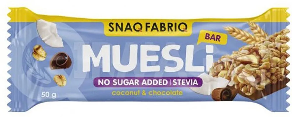 Մյուսլի բատոն կոկոսով և շոկոլադով «Snaq Fabriq» 50գ