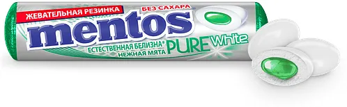 Մաստակ նուրբ անանուխի «Mentos Pure White» 15.5գ 