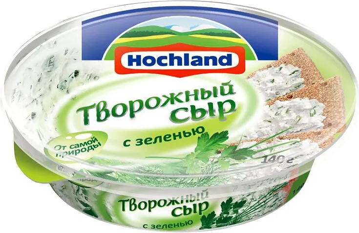 Պանիր կաթնաշոռային կանաչիներով «Hochland» 140գ 