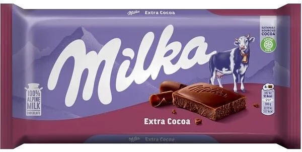 Շոկոլադե սալիկ կաթնային «Milka Extra Cocoa» 100գ