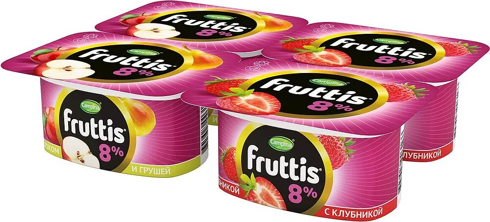 Յոգուրտային արտադրանք մրգային «Campina Fruttis» 115գ, յուղայնությունը` 8%.