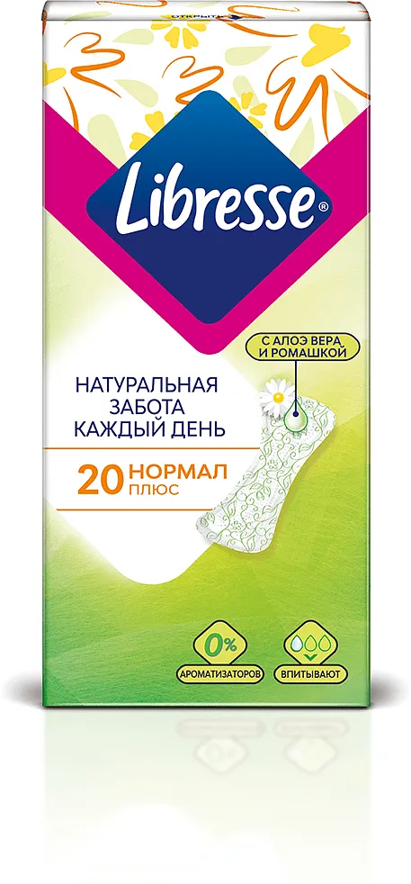 Ամենօրյա միջադիրներ «Libresse Natural Care Normal» 20հատ