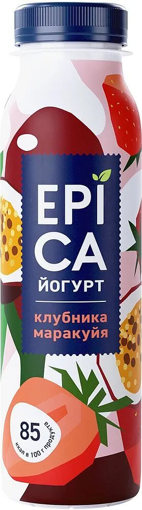 Յոգուրտ ըմպելի ելակ-մարակույայով «Epica» 260գ, յուղայնությունը`2.5%