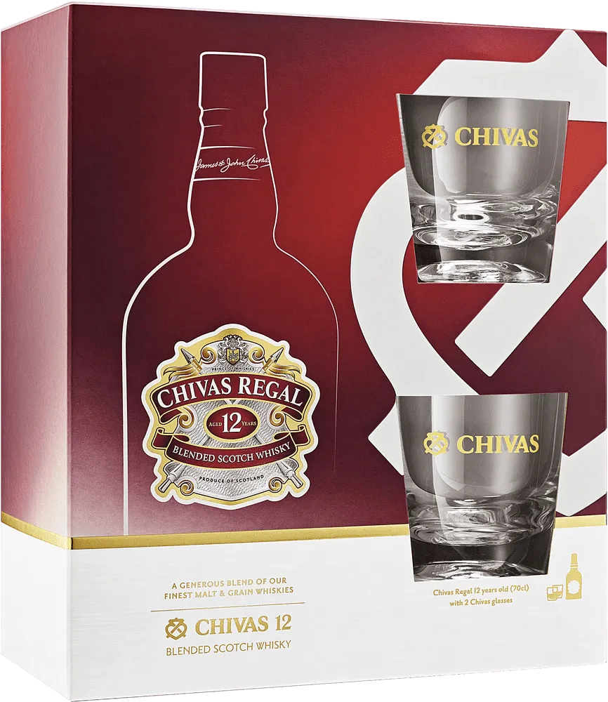 Վիսկի «Chivas Regal 12» 0.7լ + 2 բաժակ