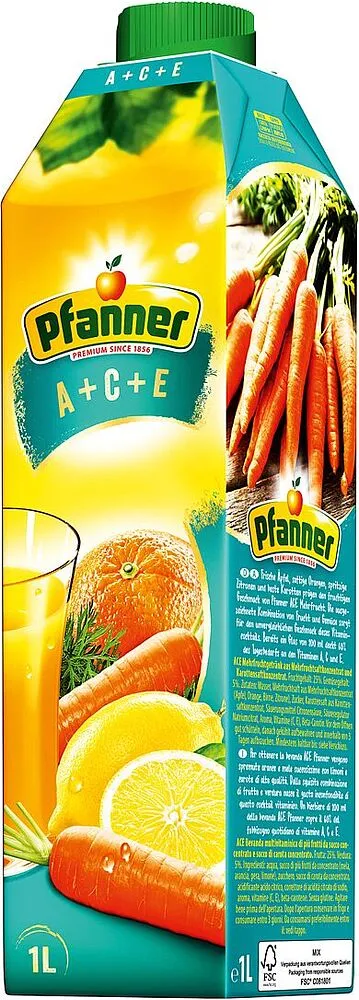 Հյութ բազմամրգային «Pfanner A + C + E» 1լ
