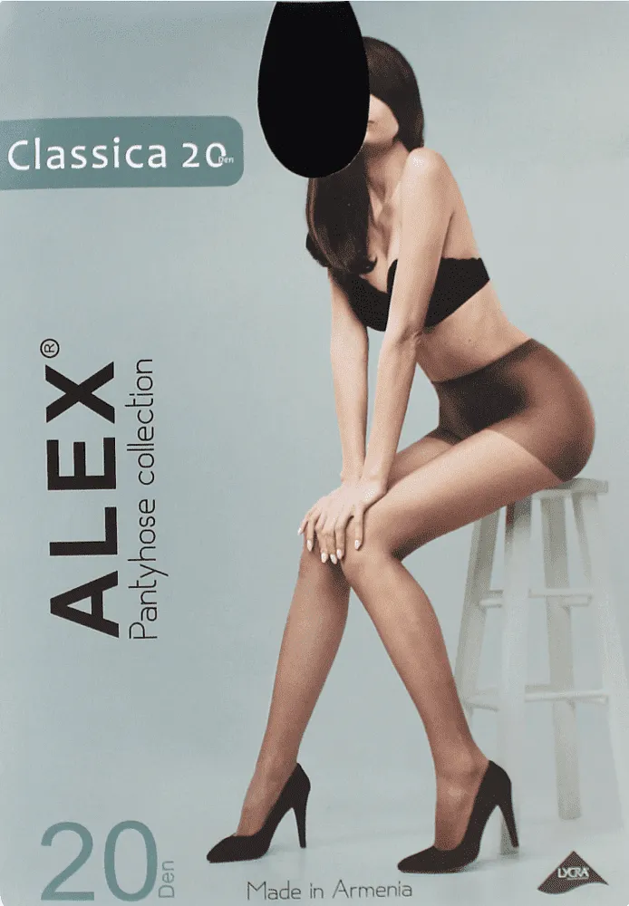Զուգագուլպա սև «Alex Classica 20 Den N5»