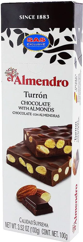 Շոկոլադե սալիկ նուշով «El Almendro» 100գ