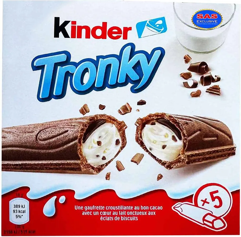 Վաֆլի կաթնային միջուկով «Kinder Тronky» 5*90գ