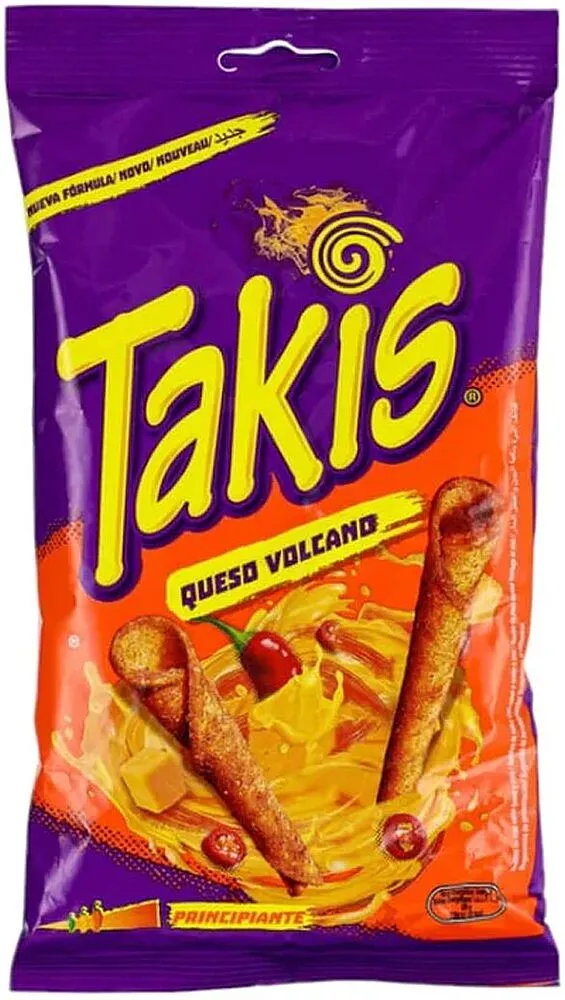 Չիպս կծու պղպեղի և պանրի համով «Takis queso volcano» 90գ