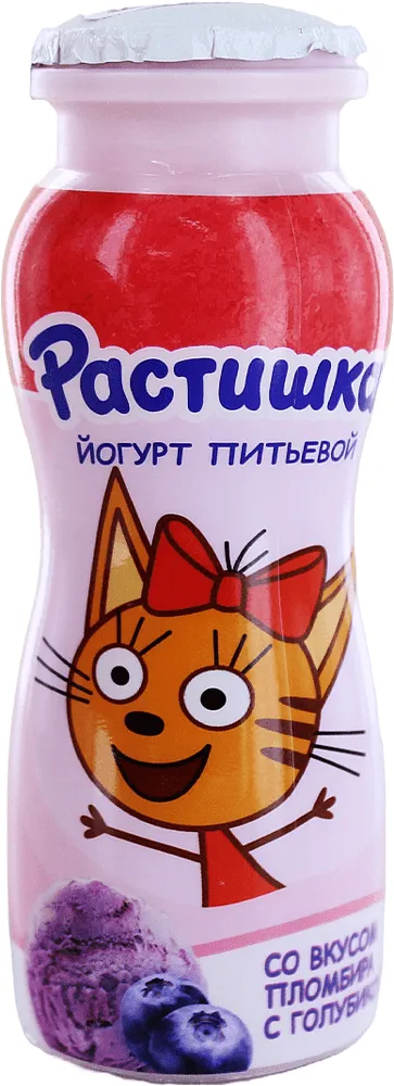 Յոգուրտ ըմպելի հապալասի և պաղպաղակի «Danone Растишка» 90գ, յուղայնությունը` 1.6%