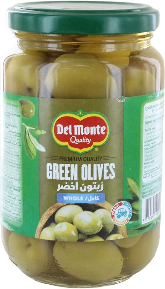 Ձիթապտուղ կանաչ կորիզով «Del Monte» 335գ