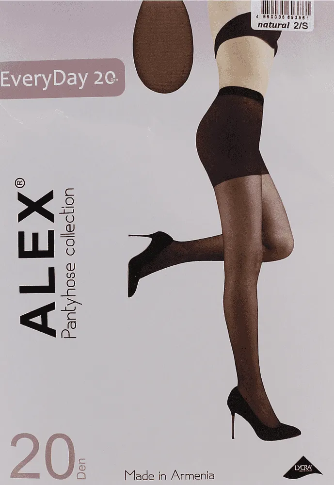 Զուգագուլպա մարմնագույն «Alex Every Day 20 Den N2»