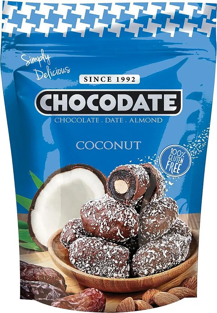 Արմավ շոկոլադապատ «Chocodate Almond and Coconut» 250գ
