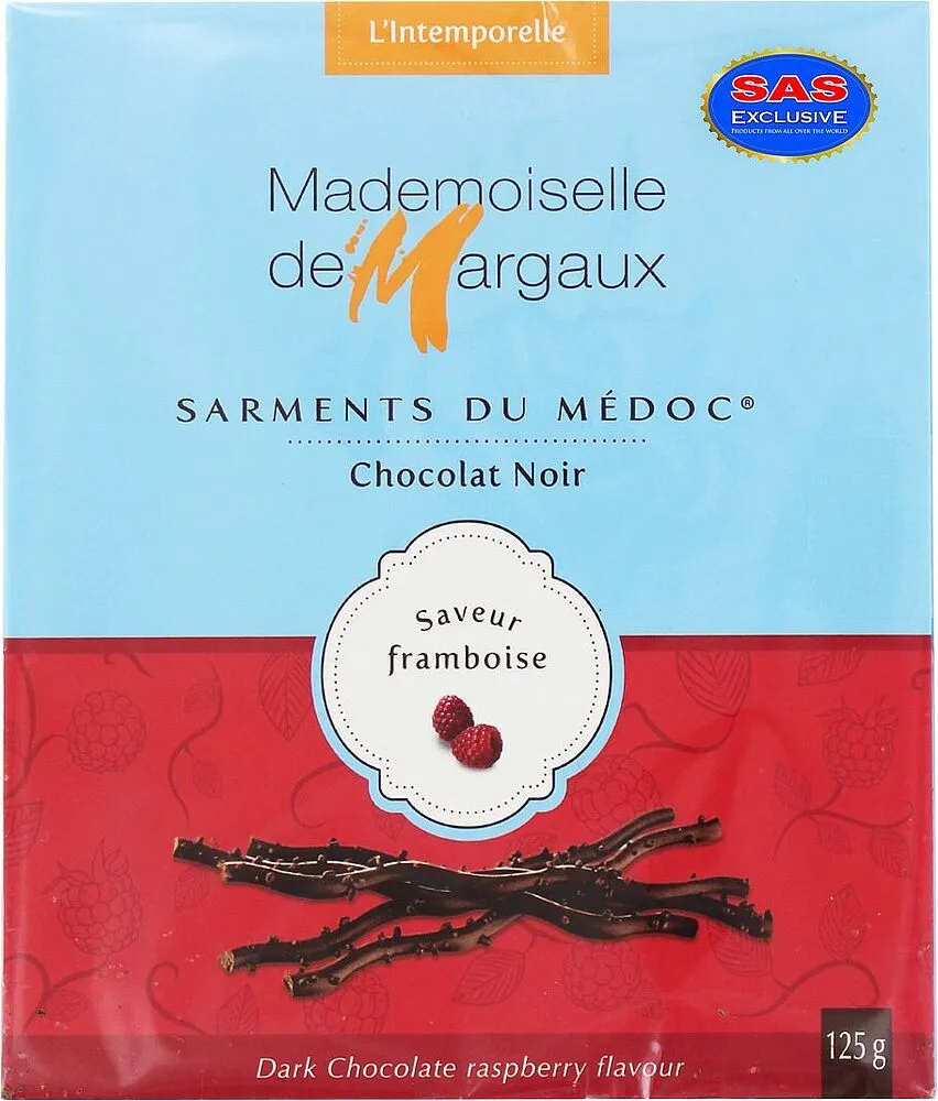 Շոկոլադե կոնֆետներ ազնվամորու համով «Mademoiselle de Margaux» 125գ
