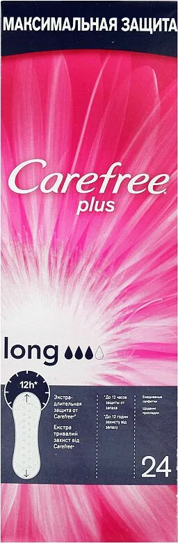 Ամենօրյա միջադիրներ «Carefree Plus Long» 24հատ