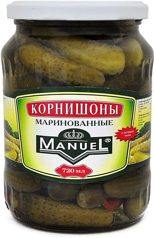 Կորնիշոններ մարինացված չիլի «Manuel» 720մլ