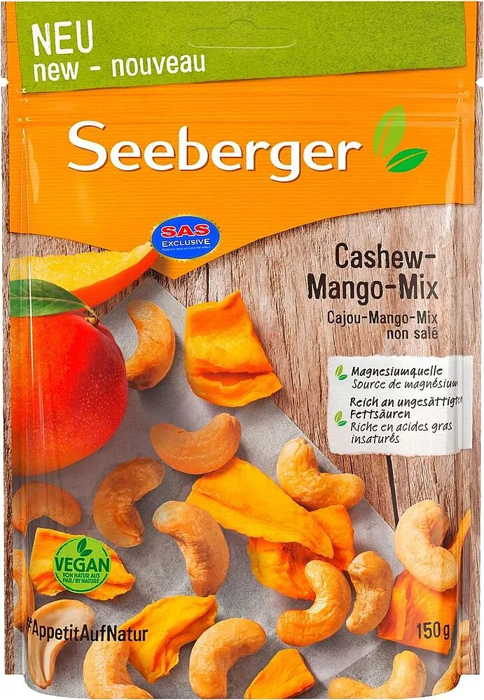 Հնդկական ընկույզ և մանգո «Seeberger Mix» 150գ