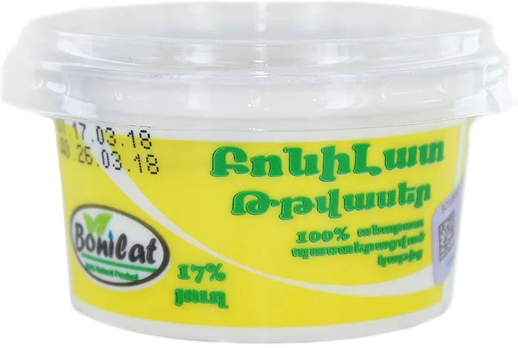 Թթվասեր «Բոնիլատ» 90գ, յուղայնությունը` 17%