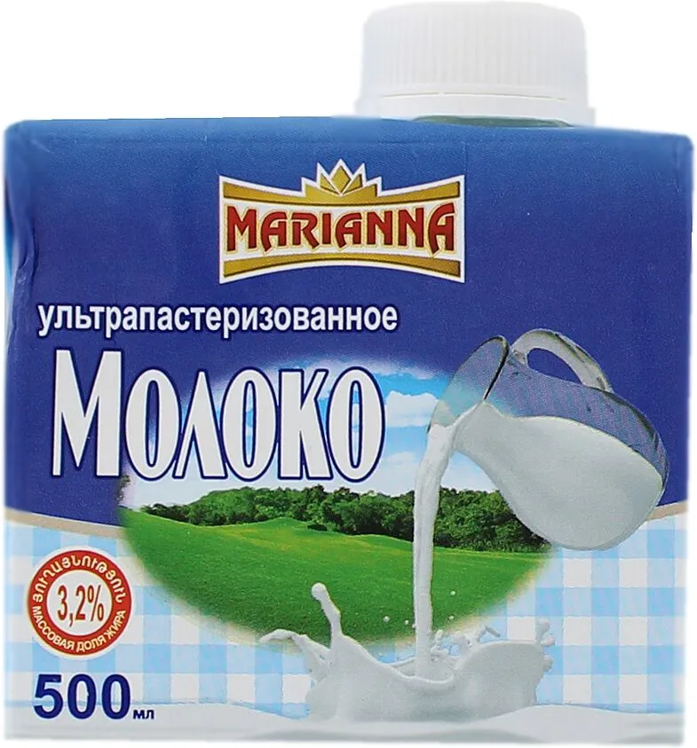 Կաթ «Մարիաննա» 500մլ, յուղայնությունը` 3.2%
