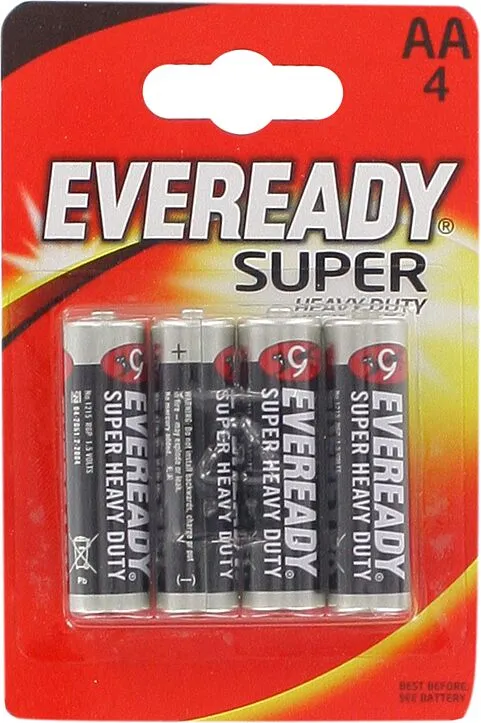 Էլեկտրական մարտկոց «Eveready Super Heavy Duty AA» 4հատ