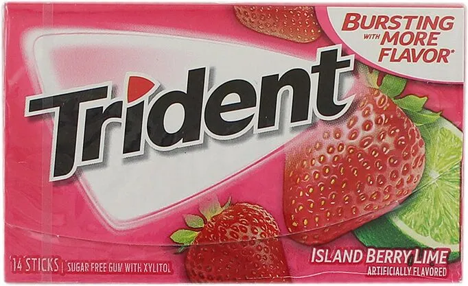 Մաստակ ելակի և լայմի «Trident» 
